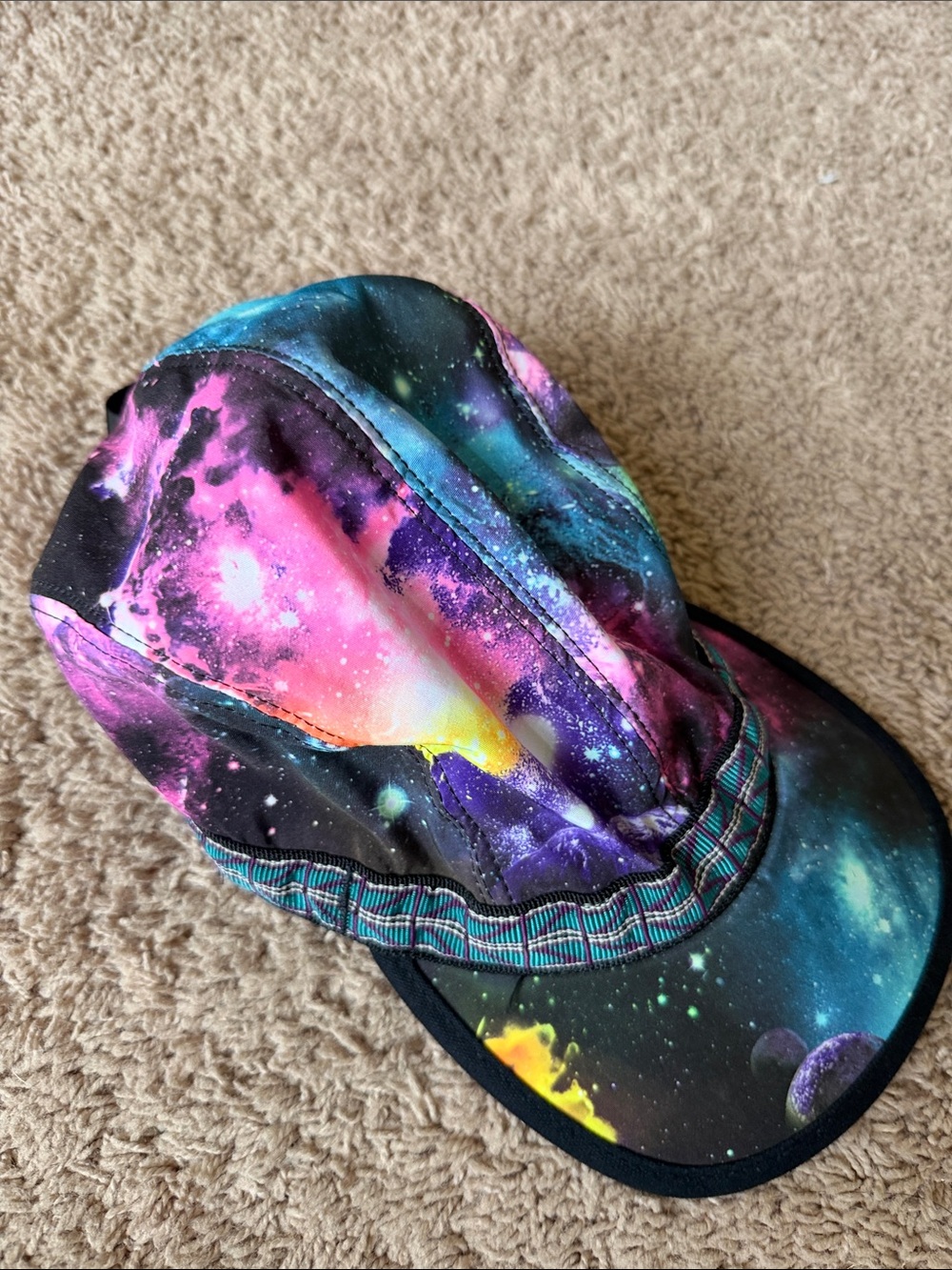 Kavu Black Multicolor Galaxy Print Hat